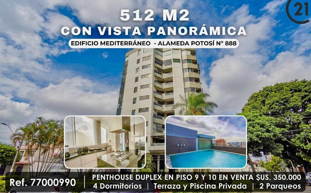 VENDO PENTHOUSE DUPLEX 512M²