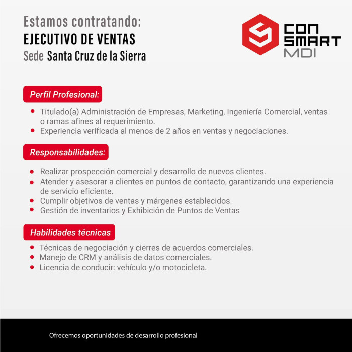 Te estamos Buscando Ejecutivo de Ventas Presencial - image 2
